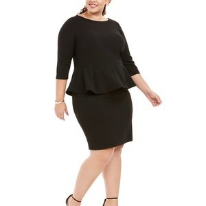Calvin Klein Black Peplum Dress